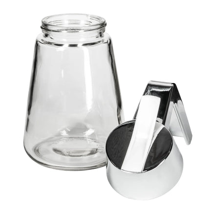 Bình Đựng Syrup Chống Nhỏ Giọt Tablecraft 1271 Hình Trụ 355 ml - Thủy Tinh, Nắp ABS Mạ Chrome