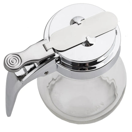 Bình Đựng Syrup Chống Nhỏ Giọt Tablecraft 406 Hình Giọt Nước 177 ml - Thủy Tinh, Nắp Mạ Chrome