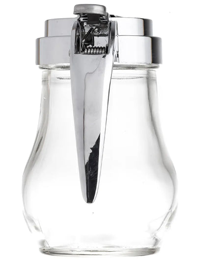 Bình Đựng Syrup Chống Nhỏ Giọt Tablecraft 406 Hình Giọt Nước 177 ml - Thủy Tinh, Nắp Mạ Chrome