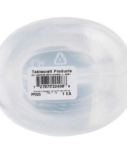 Bình Đựng Syrup Chống Nhỏ Giọt Tablecraft PP32G Option™ Tròn 946 ml - Polypropylene, Nắp Nhựa Xám