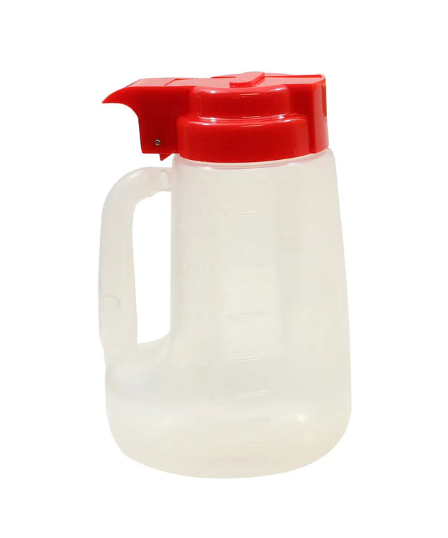 Bình Đựng Syrup Chống Nhỏ Giọt Tablecraft PP32R Option™ Tròn 946 ml - Polypropylene, Nắp Nhựa Đỏ