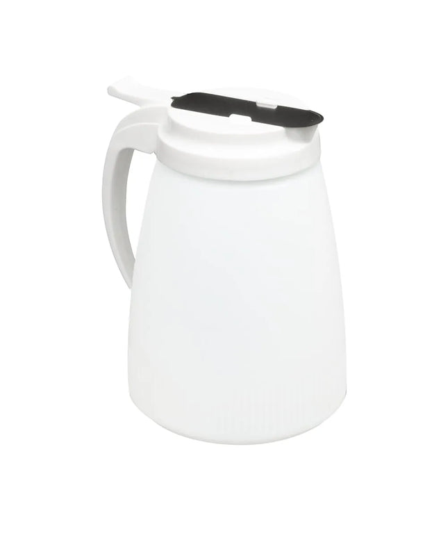 Bình Đựng Syrup Chống Nhỏ Giọt Vollrath 4748-05 Dripcut® Hình Trụ 1.4 l - Polyethylene Trắng, Nắp Nhựa Trắng