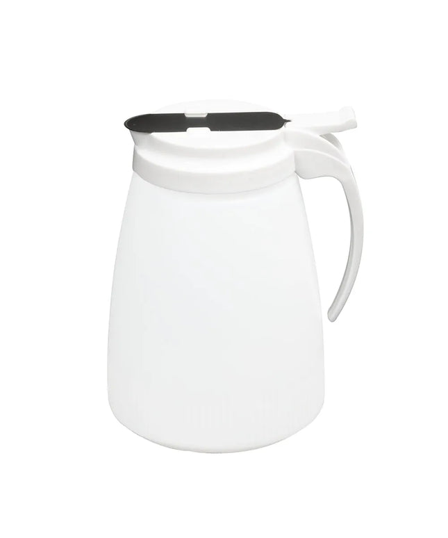 Bình Đựng Syrup Chống Nhỏ Giọt Vollrath 4748-05 Dripcut® Hình Trụ 1.4 l - Polyethylene Trắng, Nắp Nhựa Trắng