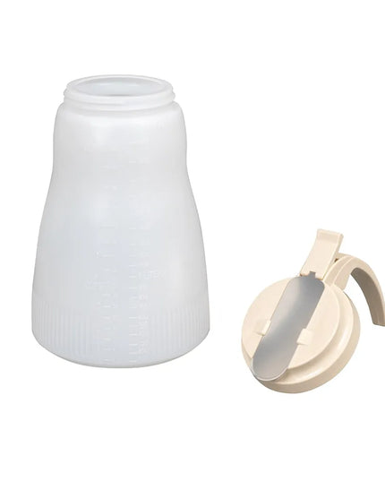 Bình Đựng Syrup Chống Nhỏ Giọt Vollrath 4864-18 Dripcut® Hình Trụ 1.9 l - Polyethylene Trắng, Nắp Nhựa Almond