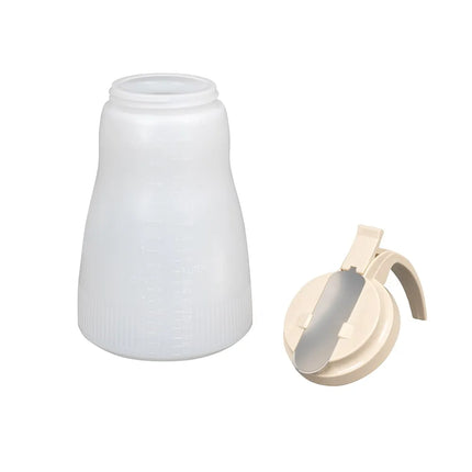 Bình Đựng Syrup Chống Nhỏ Giọt Vollrath 4864-18 Dripcut® Hình Trụ 1.9 l - Polyethylene Trắng, Nắp Nhựa Almond