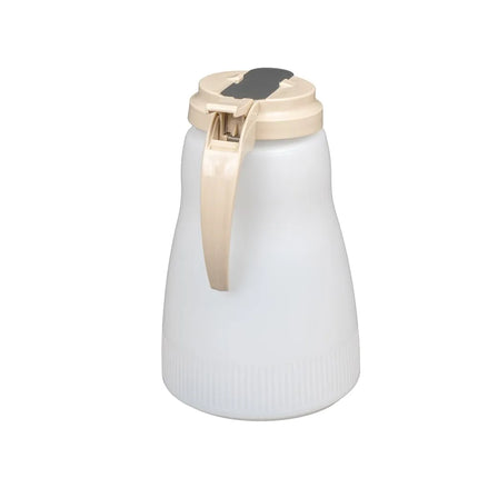 Bình Đựng Syrup Chống Nhỏ Giọt Vollrath 4864-18 Dripcut® Hình Trụ 1.9 l - Polyethylene Trắng, Nắp Nhựa Almond