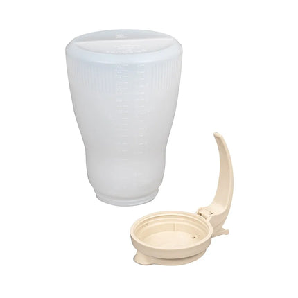 Bình Đựng Syrup Chống Nhỏ Giọt Vollrath 4864-18 Dripcut® Hình Trụ 1.9 l - Polyethylene Trắng, Nắp Nhựa Almond