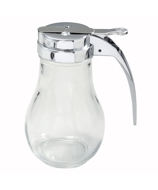 Bình Đựng Syrup Chống Nhỏ Giọt Winco G116 Hình Giọt Nước 414 ml - Thủy Tinh, Nắp Mạ Chrome