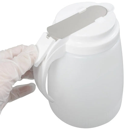Bình Đựng Syrup Chống Nhỏ Giọt Winco PSUD-48 Hình Trụ 1.4 l - Nhựa Trắng, Nắp Nhựa Trắng