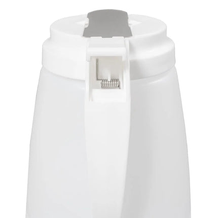 Bình Đựng Syrup Chống Nhỏ Giọt Winco PSUD-48 Hình Trụ 1.4 l - Nhựa Trắng, Nắp Nhựa Trắng
