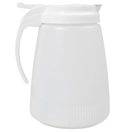Bình Đựng Syrup Chống Nhỏ Giọt Winco PSUD-48 Hình Trụ 1.4 l - Nhựa Trắng, Nắp Nhựa Trắng