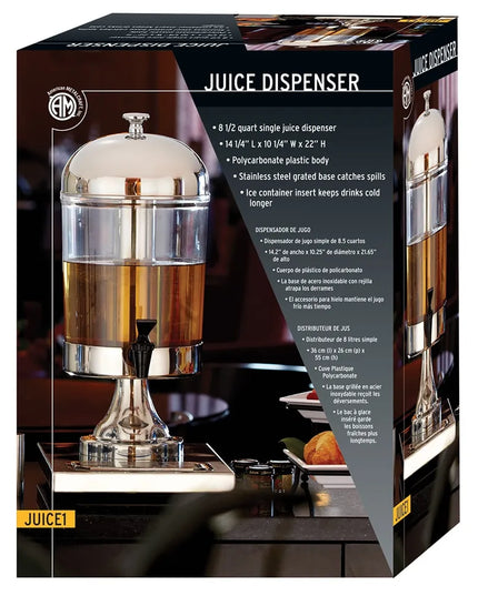 Bình Đựng Thức Uống American Metalcraft JUICE1 8 l Ống Làm Lạnh - Bình Nhựa, Đế Inox