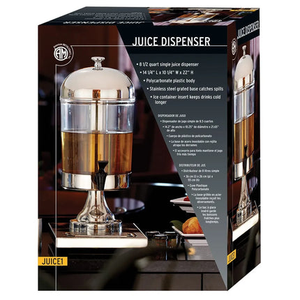 Bình Đựng Thức Uống American Metalcraft JUICE1 8 l Ống Làm Lạnh - Bình Nhựa, Đế Inox