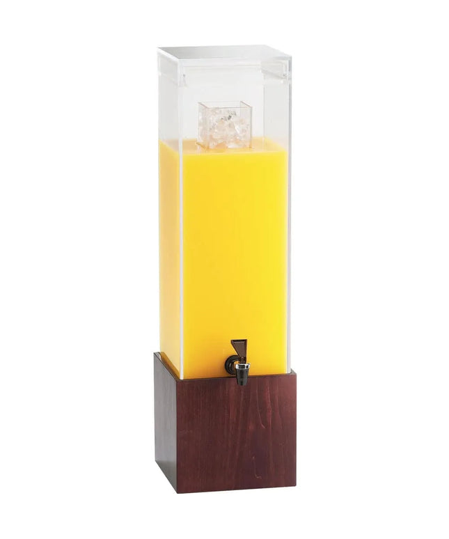 Bình Đựng Thức Uống Cal-Mil 1527-3-52 11.4 lít Ống Đá Làm Lạnh - Bình Nhựa, Đế Gỗ Tối Màu