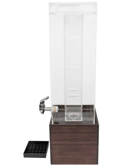 Bình Đựng Thức Uống Cal-Mil 1527-3INF-52 11.4 lít Ngăn Trái Cây - Bình Nhựa, Đế Gỗ Tối Màu