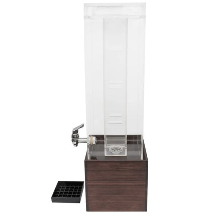 Bình Đựng Thức Uống Cal-Mil 1527-3INF-52 11.4 lít Ngăn Trái Cây - Bình Nhựa, Đế Gỗ Tối Màu