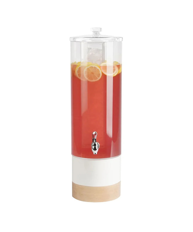 Bình Đựng Thức Uống Cal-Mil 22359-3-15 11.4 lít Ngăn Đá Làm Lạnh - Bình Nhựa, Đế Gỗ Maple/Kim Loại Trắng