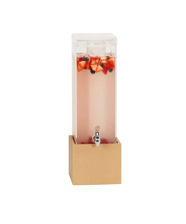 Bình Đựng Thức Uống Cal-Mil 23440-3-122 11.4 lít Ống Đá Làm Lạnh - Bình Acrylic, Đế Nâu