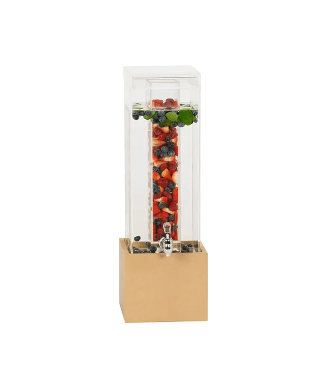 Bình Đựng Thức Uống Cal-Mil 23440-3INF-122 11.4 lít Ngăn Trái Cây - Bình Acrylic, Đế Nâu