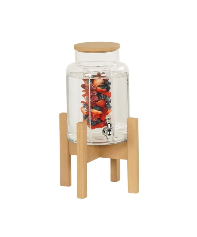 Bình Đựng Thức Uống Cal-Mil 23444-2INF-122 7.6 l Ngâm Hương Liệu - Bình Acrylic, Đế Nâu