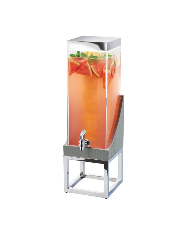 Bình Đựng Thức Uống Cal-Mil 3804-3INF-83 11.4 lít Ngăn Trái Cây - Bình Nhựa, Đế Gỗ Sồi Xám/Bạc