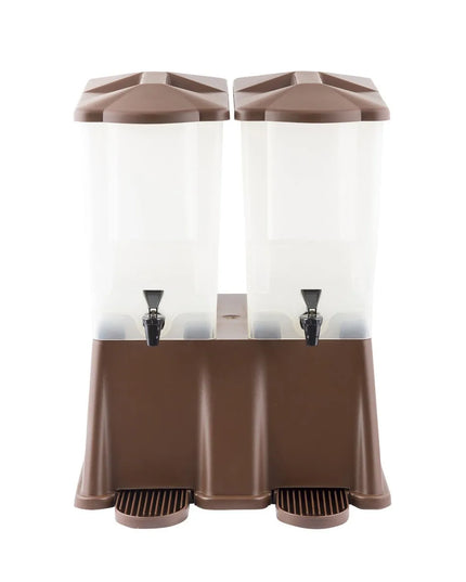 Bình Đựng Thức Uống Đôi Tablecraft TW54DP Nhựa 22.7 lít Đế Nâu