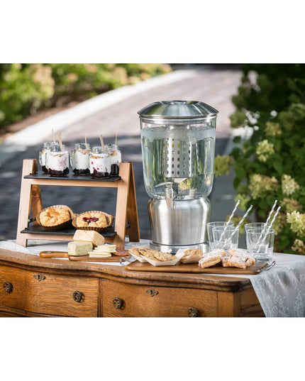Bình Đựng Thức Uống Tablecraft 7515 Nhựa 4.7 lít Kèm Ống Ngâm Trái Cây Đế Inox Bề Mặt Mờ