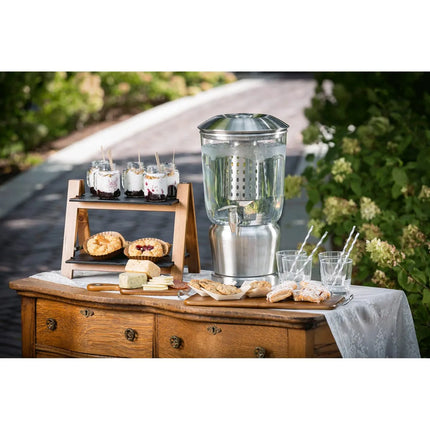 Bình Đựng Thức Uống Tablecraft 7515 Nhựa 4.7 lít Kèm Ống Ngâm Trái Cây Đế Inox Bề Mặt Mờ