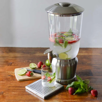Bình Đựng Thức Uống Tablecraft 7515 Nhựa 4.7 lít Kèm Ống Ngâm Trái Cây Đế Inox Bề Mặt Mờ