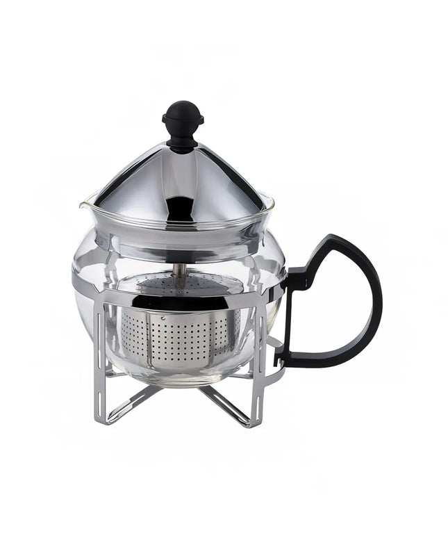 Bình Pha Trà Service Ideas T600CC 0.6 l Tách Trà Có Bình Thủy Tinh, Khung Kim Loại, Bề Mặt Chrome