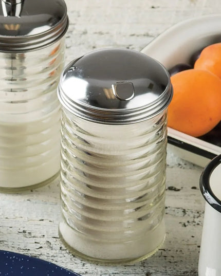 Bình Rót Đường Tablecraft BH857 Thủy Tinh Nắp Inox Lật Hông 355 ml