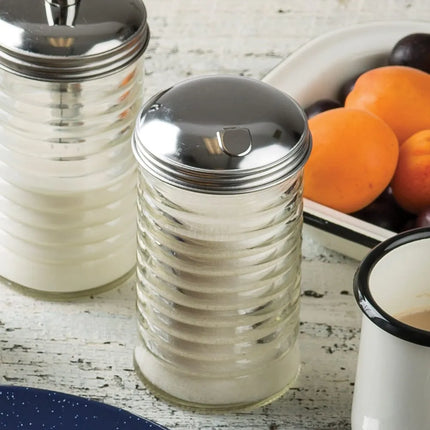 Bình Rót Đường Tablecraft BH857 Thủy Tinh Nắp Inox Lật Hông 355 ml