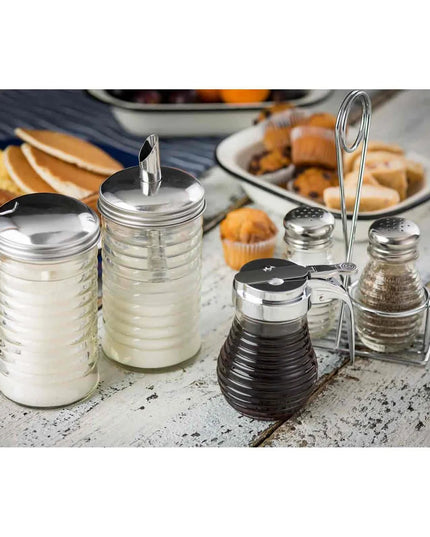 Bình Rót Đường Tablecraft BH857 Thủy Tinh Nắp Inox Lật Hông 355 ml