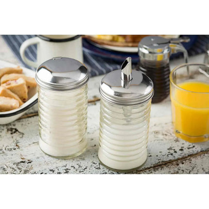 Bình Rót Đường Tablecraft BH857 Thủy Tinh Nắp Inox Lật Hông 355 ml