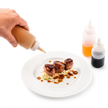 Bình Squeeze Araven 01373 89 ml - Nắp Trắng, Thân Trong
