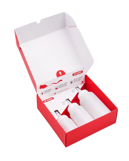 Bình Squeeze Araven 01373 89 ml - Nắp Trắng, Thân Trong