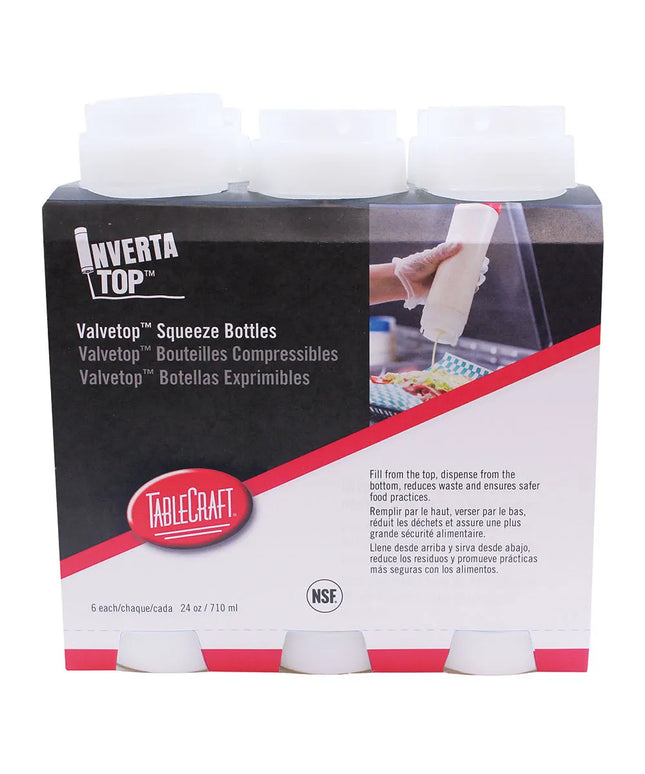 Bình Squeeze Hai Chiều Tablecraft C24SV 710 ml Nắp Van ValveTop Miệng 63mm