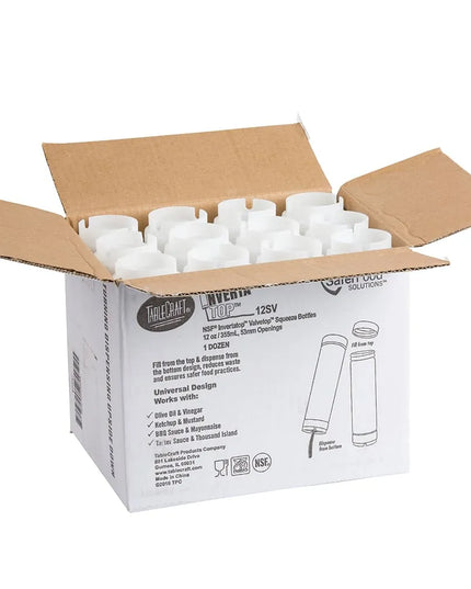 Bình Squeeze Invertatop Tablecraft 12SV 355 ml 2 Đầu Rót Màu Tự Nhiên