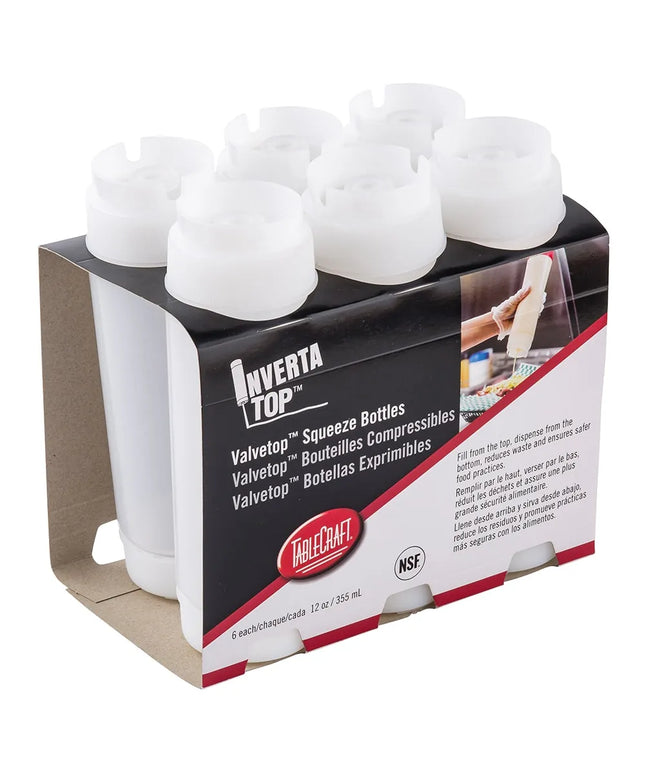 Bình Squeeze Invertatop™ Tablecraft C12SV 355 ml, Nhựa, Trong Suốt