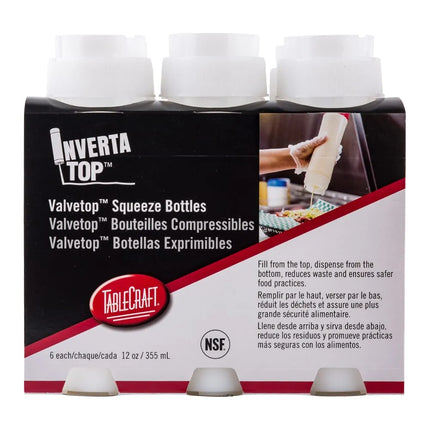 Bình Squeeze Invertatop™ Tablecraft C12SV 355 ml, Nhựa, Trong Suốt