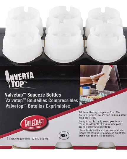 Bình Squeeze Invertatop™ Tablecraft C12SV 355 ml, Nhựa, Trong Suốt