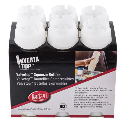Bình Squeeze Invertatop™ Tablecraft C12SV 355 ml, Nhựa, Trong Suốt