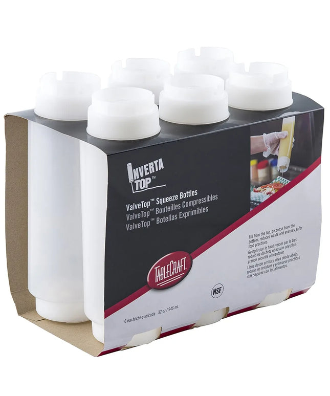 Bình Squeeze Invertatop Tablecraft C32SV 946 ml Polyethylene Trong Suốt