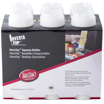 Bình Squeeze Invertatop Tablecraft C32SV 946 ml Polyethylene Trong Suốt