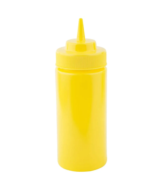 Bình Squeeze Miệng Rộng Tablecraft 11663M 473 ml, Polyethylene Mềm, Màu Mù Tạt