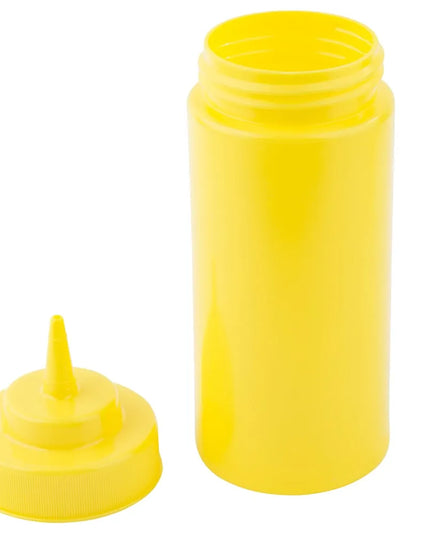 Bình Squeeze Miệng Rộng Tablecraft 11663M 473 ml, Polyethylene Mềm, Màu Mù Tạt