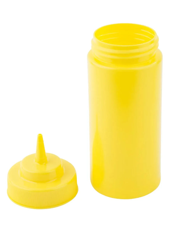 Bình Squeeze Miệng Rộng Tablecraft 11663M 473 ml, Polyethylene Mềm, Màu Mù Tạt