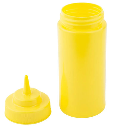 Bình Squeeze Miệng Rộng Tablecraft 11663M 473 ml, Polyethylene Mềm, Màu Mù Tạt