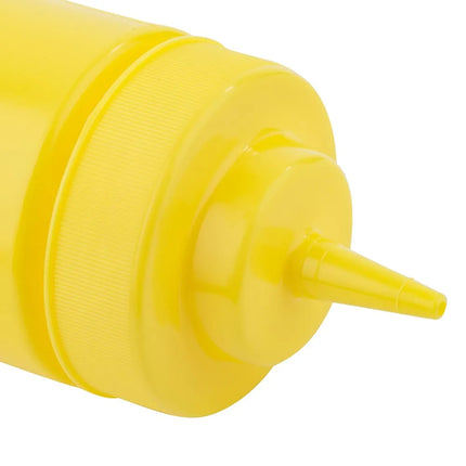 Bình Squeeze Miệng Rộng Tablecraft 11663M 473 ml, Polyethylene Mềm, Màu Mù Tạt