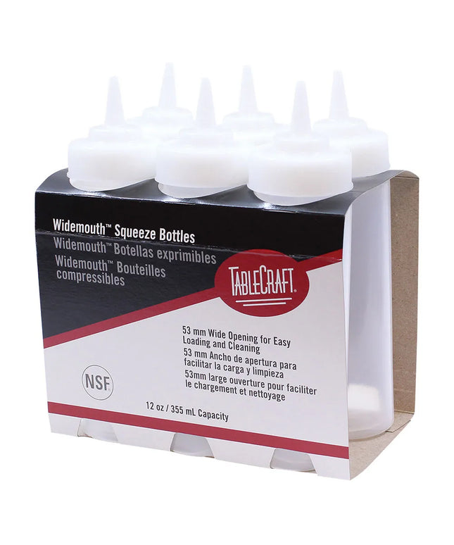 Bình Squeeze Miệng Rộng Tablecraft C11253C 355 ml Trong Suốt